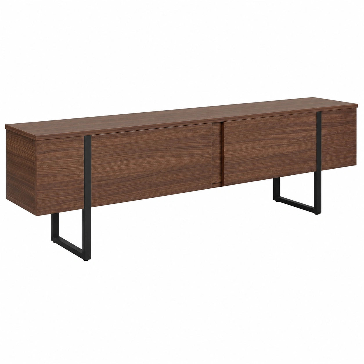 TV-Möbel – 180 × 50 × 30 cm, moderner Stil, Walnuss und Schwarz