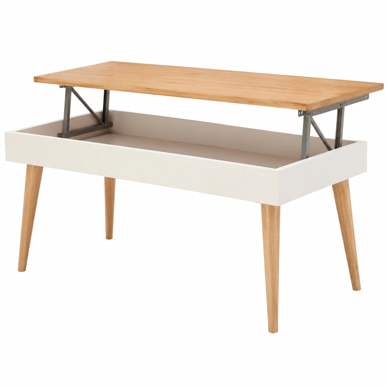 Couchtisch – 100 × 50 × 47 cm, mit Schubladen, aus Kiefernholz und Holz