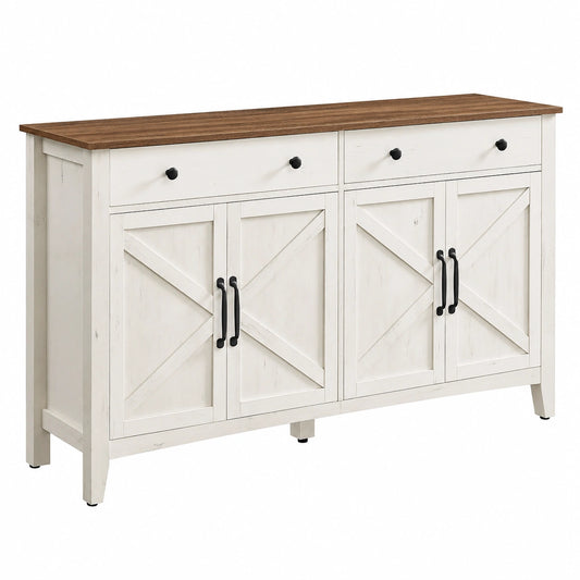 Küchenschrank – 40 × 140 × 80 cm, Landhausstil, mit Schubladen, mit Ablagen, für Esszimmer, Küche und Wohnzimmer