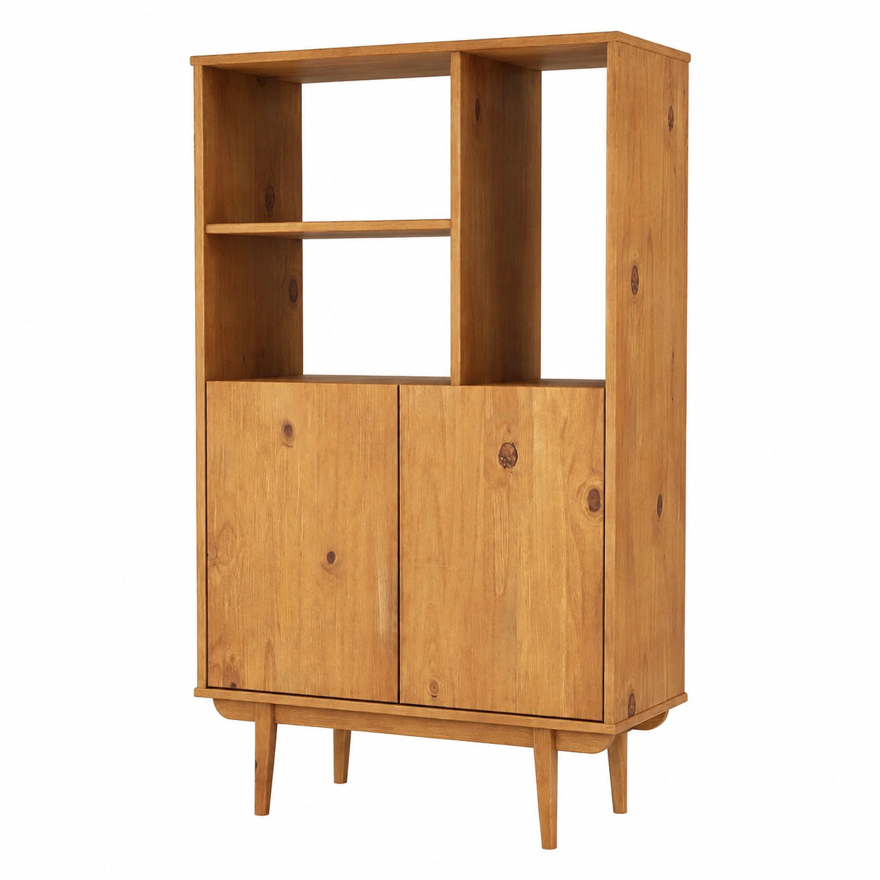 Highboard – mit mehreren Türen, aus Massivholz und Eichenholz, für Wohnzimmer